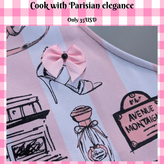 With this elegant Parisian Apron, for sure you'll master every French recipe with ease