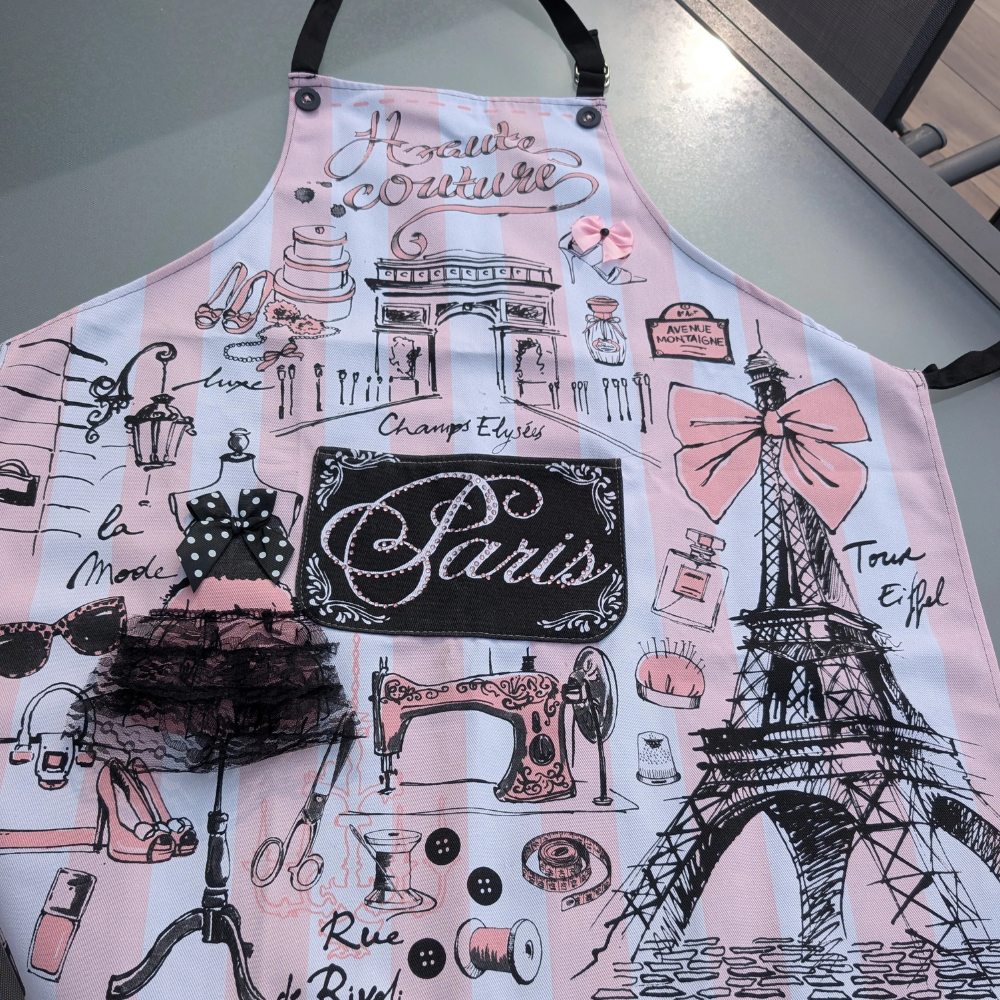 With this elegant Parisian Apron, for sure you'll master every French recipe with ease