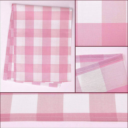 Charming Pink & White Gingham Table Runner - Perfect for Valentine’s Day, Birthdays & Seasonal Celebrations! 72-Inch Stylish Plaid Dresser Cover