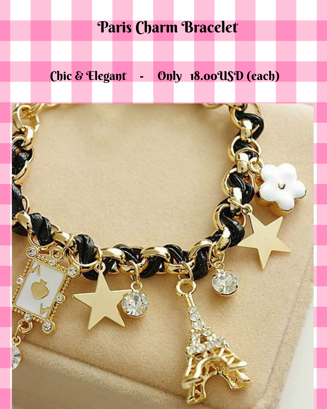 Paris Charm Bracelet, Chic & Elegant Jewerly
