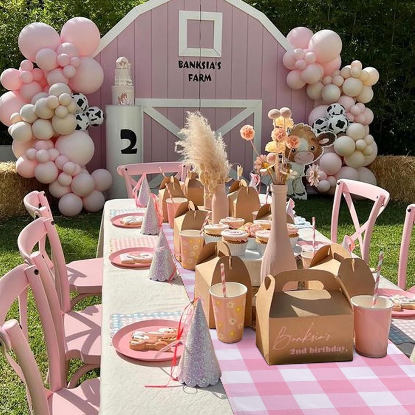 Charming Pink & White Gingham Table Runner - Perfect for Valentine’s Day, Birthdays & Seasonal Celebrations! 72-Inch Stylish Plaid Dresser Cover