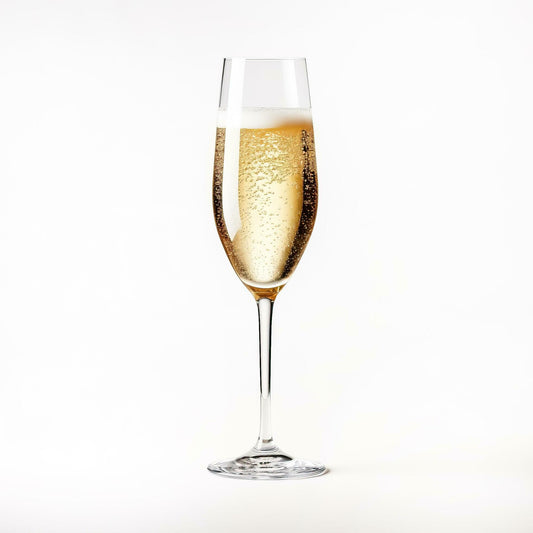 glass of sparkling white wine
