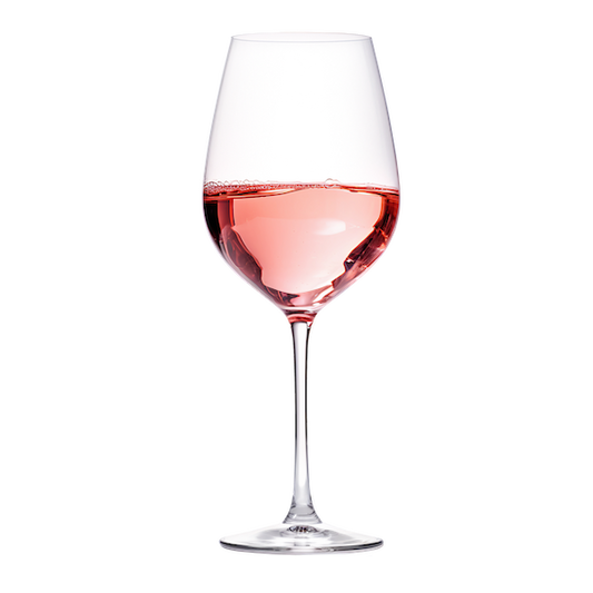 Glass of rose wine